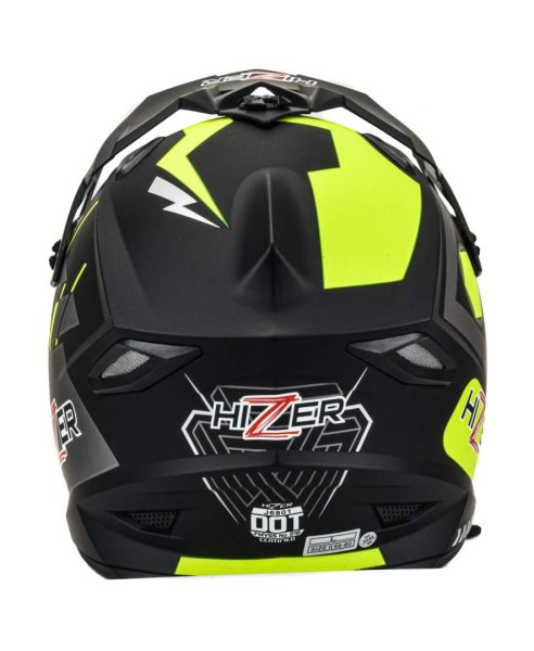 Шлем мото кроссовый HIZER J6801 #1 (M) gray/lemon