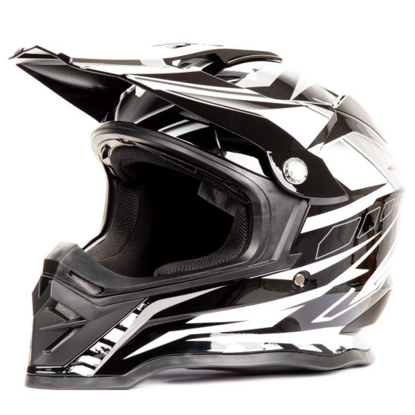 Шлем мото кроссовый HIZER B6197 #6 (XL) black/white