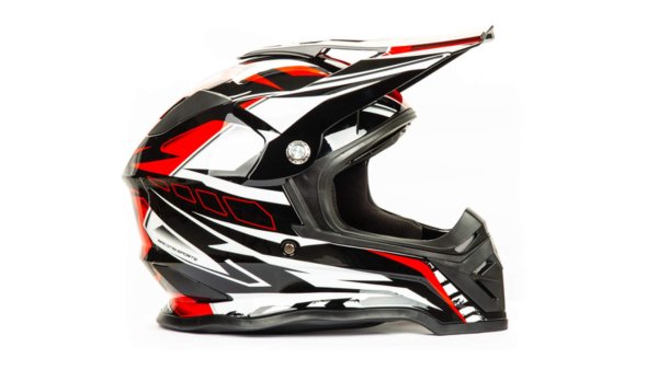 Шлем мото кроссовый HIZER B6197 #3 (M) black/red/white