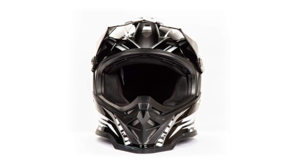 Шлем мото кроссовый HIZER B6197 #6 (M) black/white
