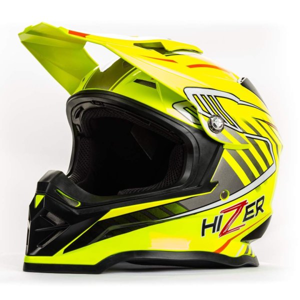 Шлем мото кроссовый HIZER B6197 #2 (S) yellow