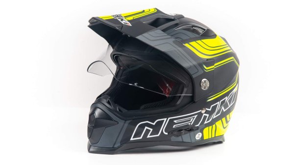 Шлем мото NENKI 313 (L) #1 matt/black/yellow